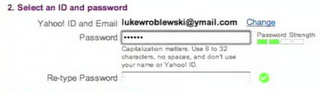 Validation du formulaire sur Yahoo