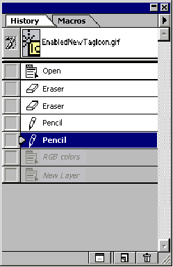 Historique des actions sous Adobe Photoshop