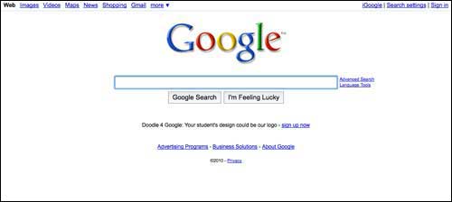 La forme suit la fonction sur google.com